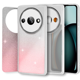 Pouzdro pro Xiaomi Redmi A3, Glittery Powder, bílá / růžová