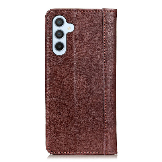 Pouzdro pro Samsung Galaxy A36 5G, Wallet Litchi Leather, hnědé
