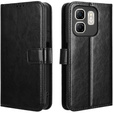 Klopové pouzdro pro Infinix Hot 50i 4G, Crazy Horse Wallet, černé