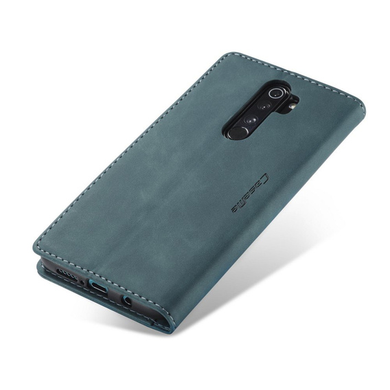 Pouzdro CASEME pro Xiaomi Redmi Note 8 Pro, Leather Wallet Case, tyrkysové