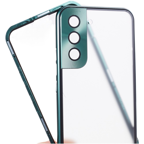 Pouzdro pro Samsung Galaxy S21, Magnetic Dual Glass, zelené