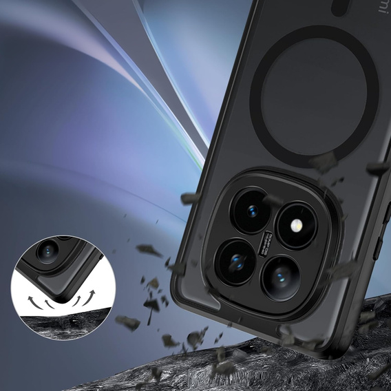 Pouzdro pro Xiaomi Redmi Note 14 Pro+ 5G, pro MagSafe, ERBORD Matt Case, černý
