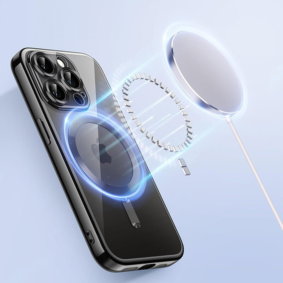 Pouzdro pro iPhone 11 Pro Max, Electro MagSafe, černé + sklo na displej