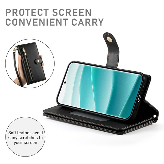 Pouzdro s klopou a kapsou na zip pro Xiaomi Redmi Note 15 Pro Plus 5G