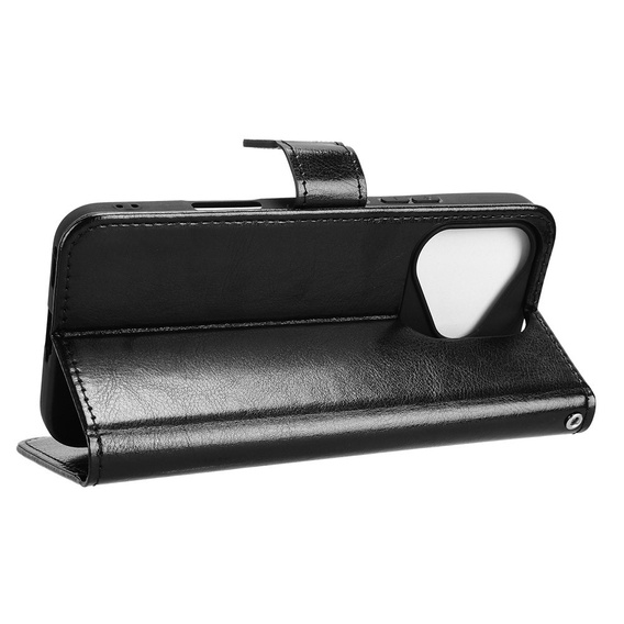 Klopové pouzdro pro Honor 400 Lite, Crazy Horse Wallet, černé