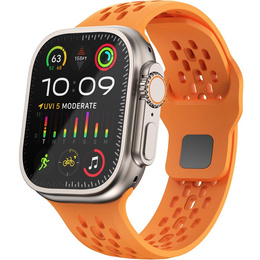 Silikonový řemínek pro Apple Watch 1/2/3/4/5/6/7/8/SE/ULTRA 42/44/45/49MM, oranžový