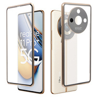 Pouzdro pro Realme 11 Pro 5G / Pro+ 5G, Magnetic Dual Glass, zlaté