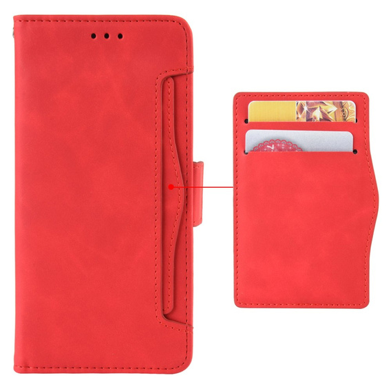 Klopové pouzdro pro Google Pixel 8A, Card Slot, červené