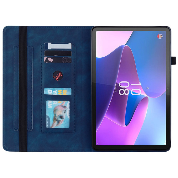 Pouzdro pro Lenovo Tab P11 Pro Gen 2Wallet Pen Slot, modré