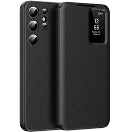 Flipové pouzdro pro Samsung Galaxy S22 Ultra, Smart View Wallet, černé