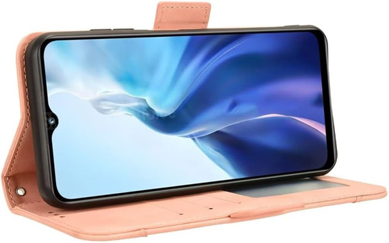 Klopové pouzdro pro Realme Note 70T 4G, Card Slot, růžové