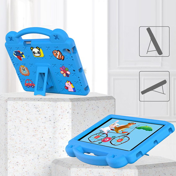 Dětské pouzdro pro Lenovo Tab M10 X505F X605F / Tab P10-X705F/L / Huawei T5 10.1, Cute Patterns, se stojánkem, modré