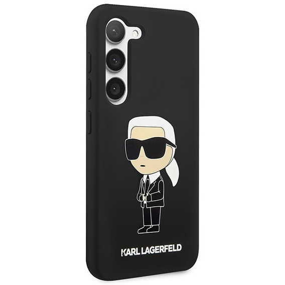 Pouzdro Karl Lagerfeld pro Samsung Galaxy S23, Silicone Ikonik, černé