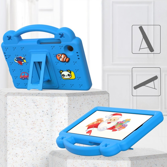 Dětské pouzdro pro Samsung Galaxy Tab A9, Cute Patterns, se stojánkem, modré