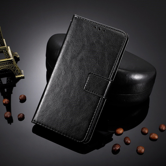Klopové pouzdro pro Huawei Nova 10 SE, Crazy Horse Wallet, černé