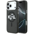 Pouzdro Karl Lagerfeld IML Glitter Karl & Choupette Sketch Logo MagSafe pro iPhone 17 Pro Max