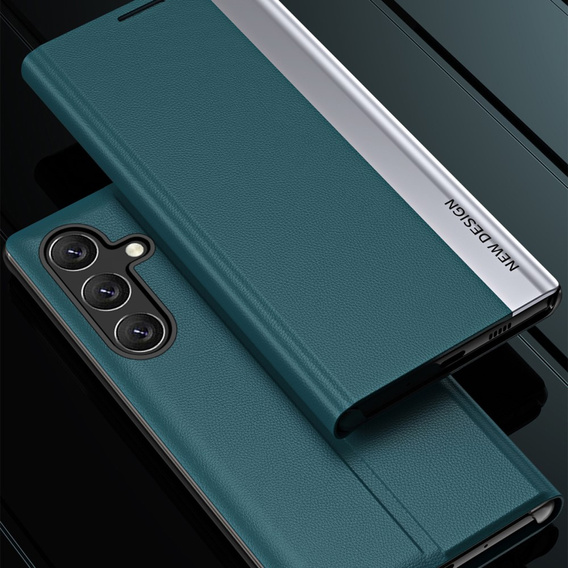 Klopové pouzdro pro Samsung Galaxy A35 5G, Side Magnetic, zelené