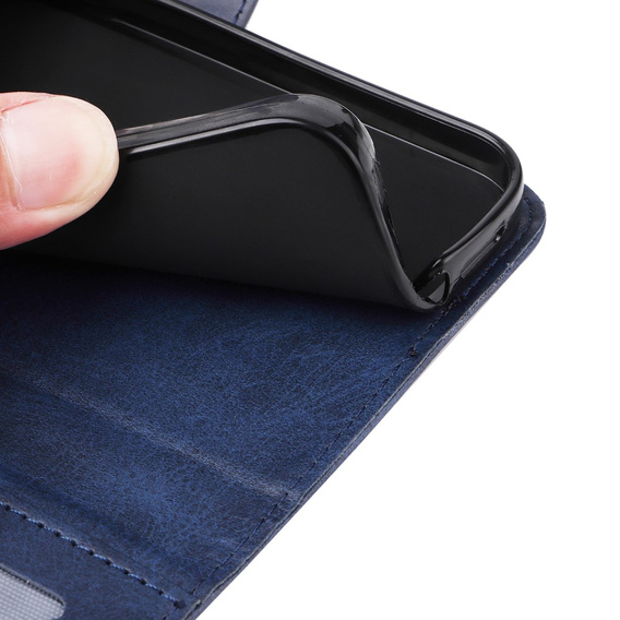 Klopové pouzdro pro Samsung Galaxy A34 5G, Leather Wallet, námořnicky modré