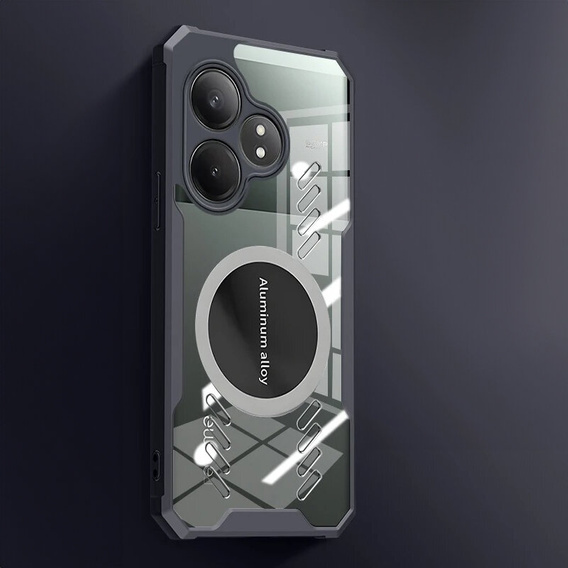 Pouzdro pro Realme GT 6 / 6T, s magnetickou fólií, transparentní / černé