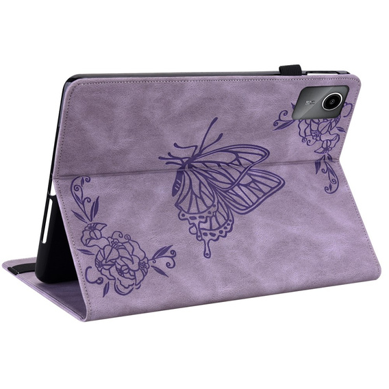 Pouzdro pro Lenovo Tab M11, Butterfly, fialové