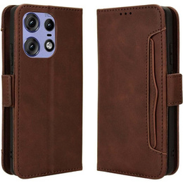 Klopové pouzdro pro Motorola Edge 50 Pro, Card Slot, hnědé