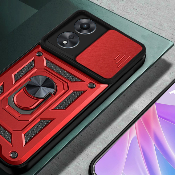 Pouzdro pro Oppo A78 5G, CamShield Slide, červené