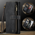 Pouzdro CASEME pro Samsung Galaxy A56 5G, Leather Wallet Cash and Card Slots, s poutkem, černé