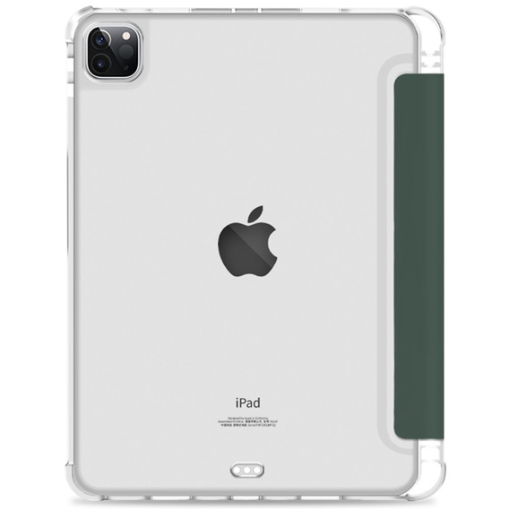 Pouzdro pro iPad Pro 11 2022 / 2021 / 2020, Smartcase Hybrid, se slotem na stylus, tmavě zelené