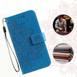 Klopové pouzdro pro Samsung Galaxy A14 4G/5G, Mandala Flower, modré