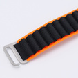 Nylonový řemínek pro Apple Watch 1/2/3/4/5/6/7/8/SE/ULTRA 42/44/45/49 mm, oranžový / černý