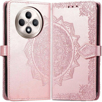 Klopové pouzdro pro Oppo Reno 12FS / 12F, Mandala, růžové rose gold