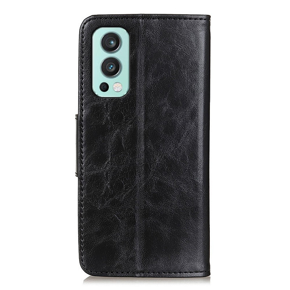 Flipové pouzdro Split Leather Wallet pro OnePlus Nord 2 5G, Split Leather Wallet, černé