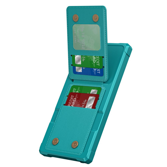 Pouzdro pro Samsung Galaxy S25 Ultra, Card Holder Kickstand, zelené