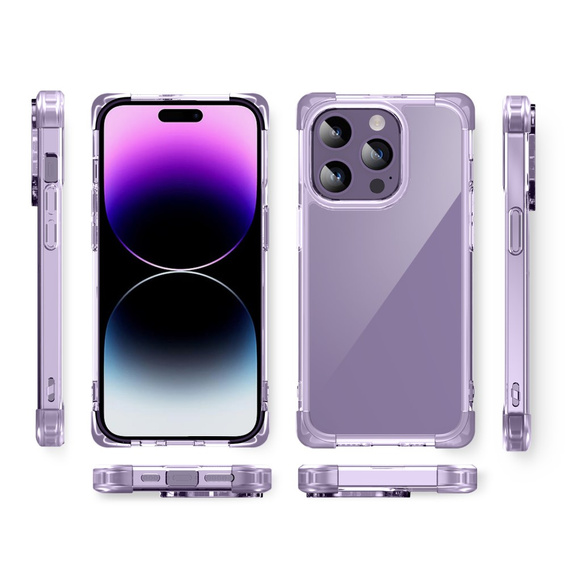 Pouzdro pro iPhone 14 Pro, ERBORD CornerShield, fialové
