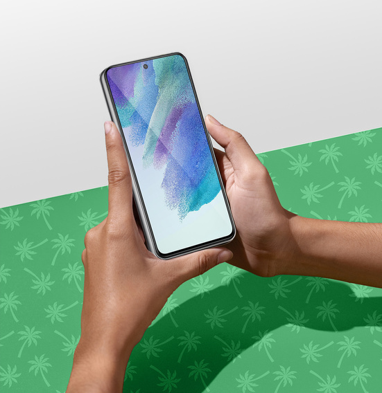 Tvrzené sklo 5D Full Glue Smart Palm pro Samsung Galaxy S21 FE