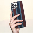 Pouzdro pro IPhone 16 Pro, Aramid Fiber Slim Case, pro MagSafe, modrá / červená