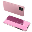 Pouzdro pro Samsung Galaxy A22 5G, Clear View, růžové rose gold