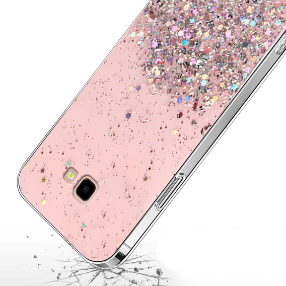 Pouzdro pro Samsung Galaxy J4 Plus, Glittery, růžové