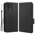 Klopové pouzdro pro Motorola Moto G72, Wallet Litchi Magnet, černé