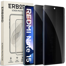 Tvrzené sklo ERBORD Anti-Spy (2 ks) pro Xiaomi Redmi Note 15 5G / Poco M8 5G