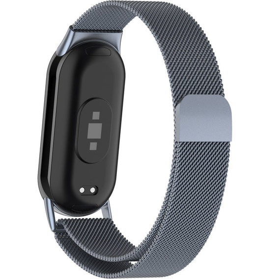 Milánský náramek s pouzdrem pro Xiaomi Smart Band 10 / 9 / 8, šedá