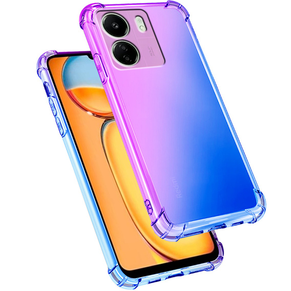 Pouzdro pro Xiaomi Redmi 13C / Poco C65, Gradient Dropproof, Fialová / modrá