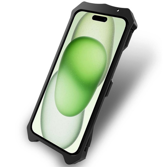 Pancéřové pouzdro pro iPhone 15 Plus, Aluminum Alloy, černé