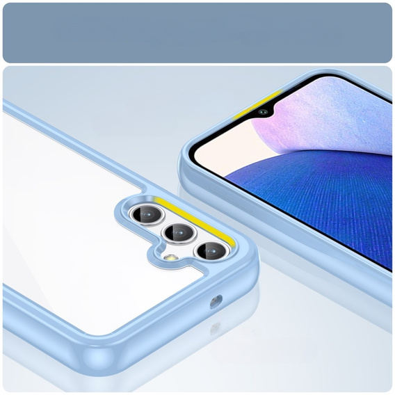 Pouzdro pro Samsung Galaxy A14 4G/5G, Fusion Hybrid, transparentní / modré