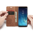 Pouzdro CASEME pro Samsung Galaxy S8, Leather Wallet Case, hnědé