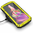 Pouzdro pro iPhone 15 Plus, R-JUST, pancéřované, žluté / černé
