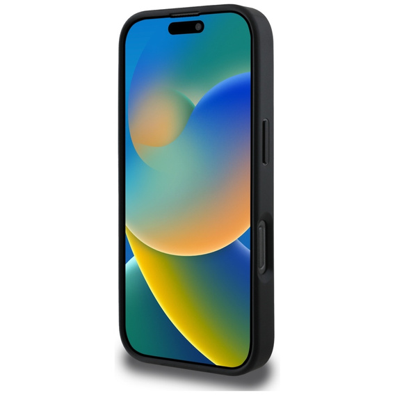 Pouzdro Guess Grained Hot Stamp 4G Triangle Metal pro iPhone 16 Pro Max