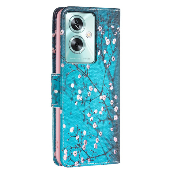 Klopové pouzdro pro Oppo A79 5G, Wallet, Sakura, modré