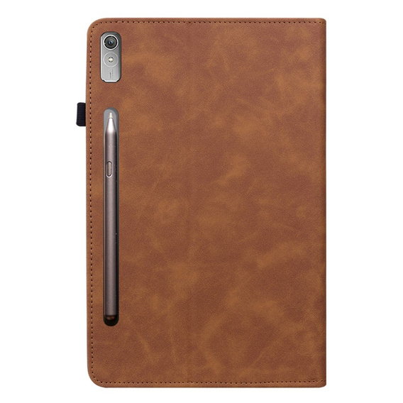 Pouzdro pro Lenovo Tab P11 Pro Gen 2, Wallet Pen Slot, hnědé