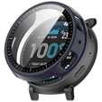 2v1 Pouzdro + tvrzené sklo pro Amazfit Active Max, tmavě modré